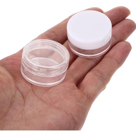MAGICLULU Frascos Cosméticos De Plástico 24 Piezas Contenedores De Viaje Reutilizables Para Crema Facial Bálsamo Labial Loción Y Aceite Esencial Con Tapa Abertura Amplia 1.18 X 1.18 X 0.59In