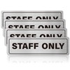 4 Pack Staff Only Sign - Employees Only Sign, Business
