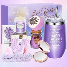 Regalos de Cumpleaños para Mujeres,Cuidado Personal Canasta de Spa Relajante para Mujer,Regalos del Día de la Madre,Navidad para Amigas, Mamá, Hermana,Pareja,San Valentín, Día del Maestro