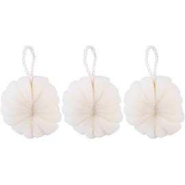 Esponjas Exfoliantes Beige para Baño con Cuerda y Diseño de Pétalos