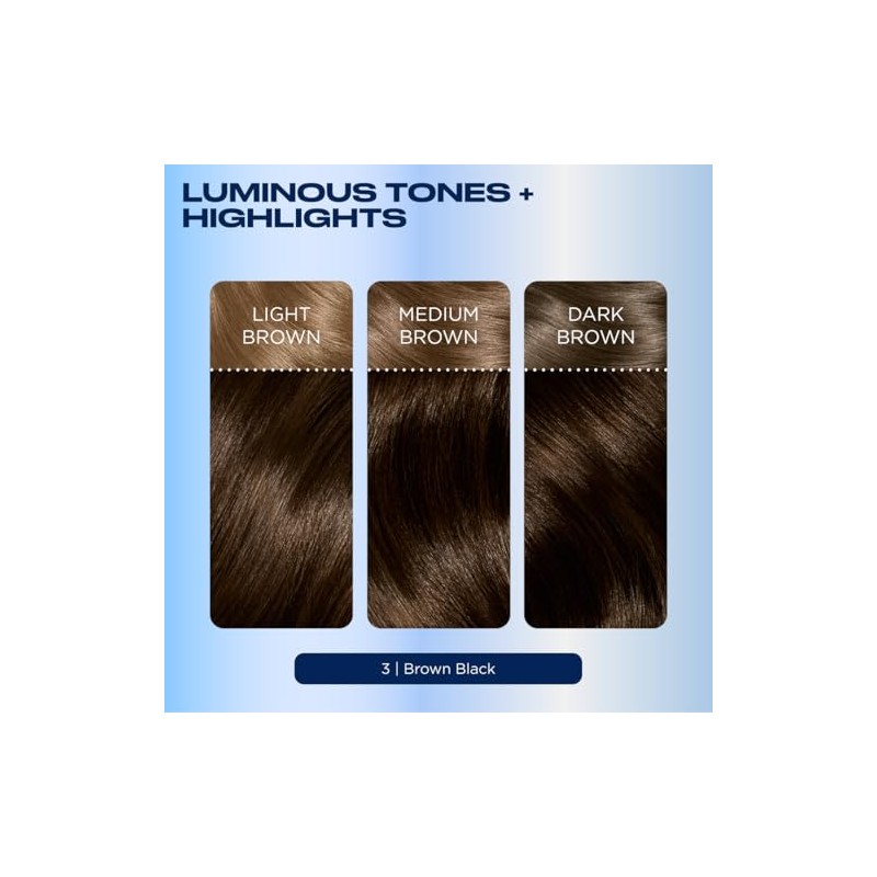 Clairol Nice'n Easy Permanent Hair Dye, 3 Brown Black Hair