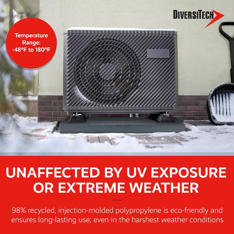 Diversitech E Lite Plastic Equipment Pad for HVAC Systems, 32"