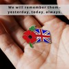Red Poppy Union Jack Flag Pins Veteran Soldier Remembrance Day
