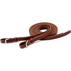 Jeereal Heavy Harness Split Reins, Heavy Oil Weighted Leather Reins, 5/8" x 7' (Brown)