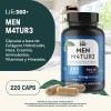 Colágeno Hidrolizado Creatina Life 360+ Men M4tur3 220 Cápsulas Maca,