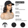 GUOJIAN Hat Wigs for Women 6' Short Wave Baseball Cap