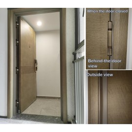 Non-Mortise Door Hinges,5 Inch-304 Stainless Steel,Heavy Duty Door Hinges with 220lbs Load Capacity (4 Pack),Smooth Rotation Wtih Bearing for Interior/Exterior Doors,Bronze Hinges