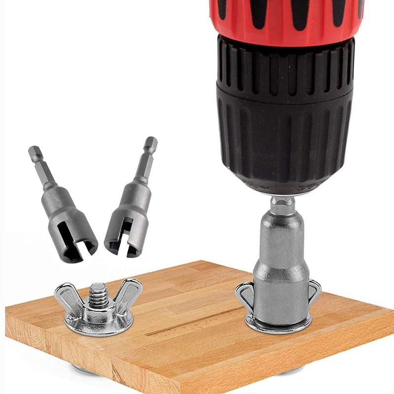 Eyech 6pcs Power Wing Nut Driver Set, Hurricane Wingnut Drivers