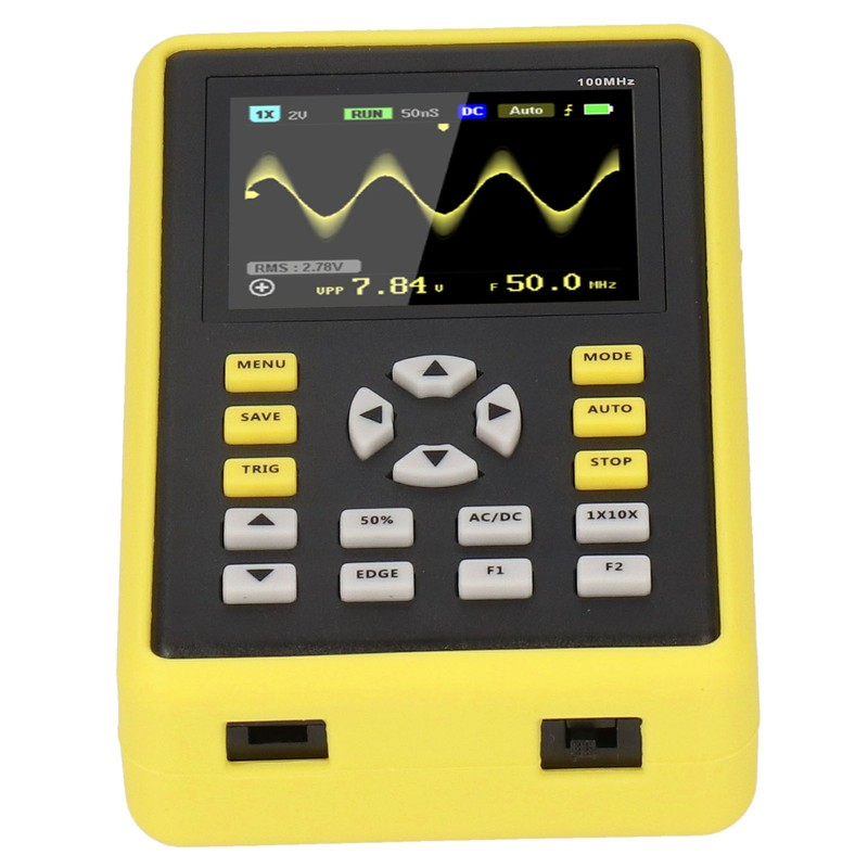 Digital Oscilloscope Handheld IPS LCD Display Screen 2.4inch 100MHz 500MS/s