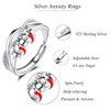 Loutade Silver Anxiety Rings, 925 Sterling Silver Women's Anxiety Ring,