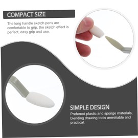 NUOBESTY - Juego de 1 sacapuntas de tocón para bolsa mixta de caramelo, mezcla de sombras, brocha de arte, licuadoras de arte de repuesto para artista, herramienta de dibujo de carbón, esponja