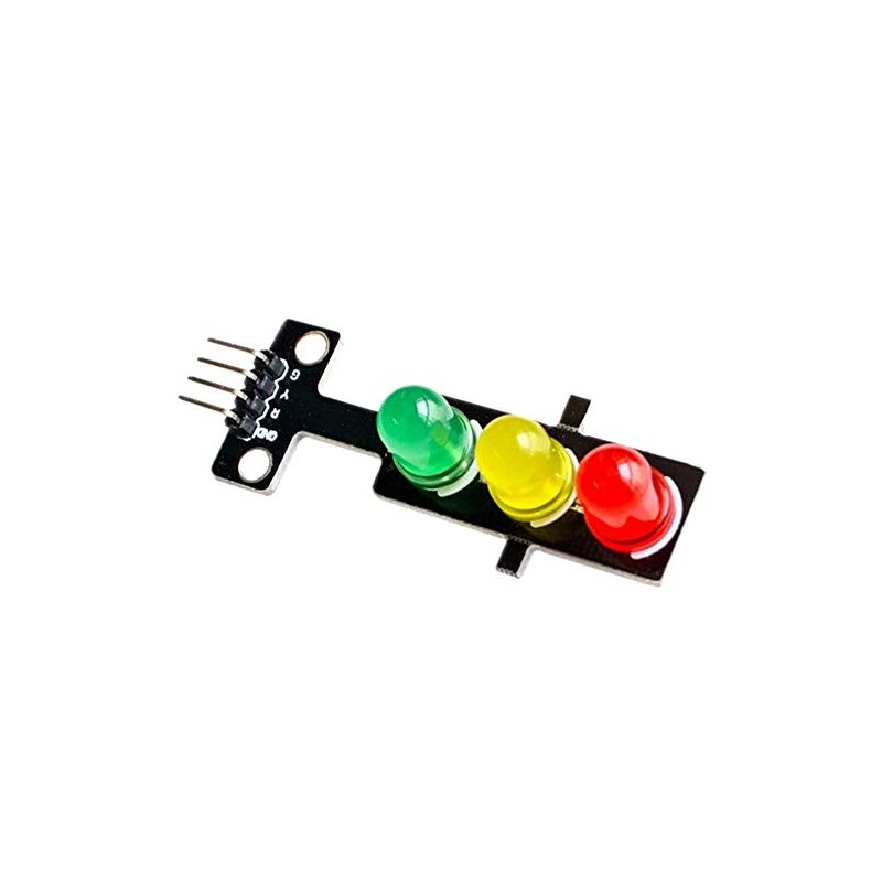 MODULO DE SEMAFORO DE LEDS VERDE AMARILLO ROJO A 5V,