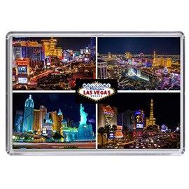 Las Vegas USA Souvenir Acrylic Fridge Magnet (Standard: 70x45mm)