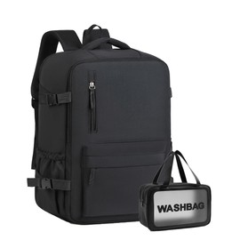 BOGGEUSS Travel Backpack for Women Work Laptop Backpack for Men Waterproof Travel Bag Casual Daypacks Large Capacity Carry on Backpacks, Black