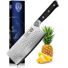 Regalia Chinese Meat Cleaver Butcher Knife 7 inch: Heavy Duty Professional Japanese AUS-10 67-Layer Damascus Steel Ultra Sharp Blade Vegetable Chopper w/G-10 Ergonomic handle Knives