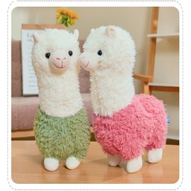 YUKOUQIAN Llama Stuffed Animal Cute Llama Plush Alpaca Toy 9.8 inch for Girls Boys 2 Pieces(Alpaca)