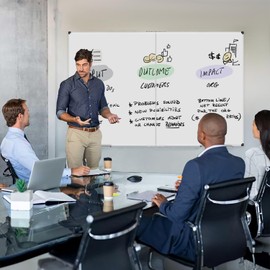 XBoard Magnetic Whiteboard 72 x 48 Inch | Giant Foldable Dry Erase White Board for Wall with Marker Tray 6' x 4' | Extra Large Aluminum Frame Folding Message Presentation Board