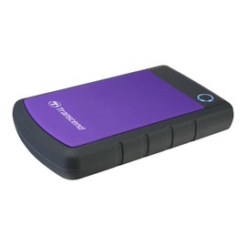 Transcend 1 TB Rugged Portable Hard Drive - Shock Resistant USB 3.1 Gen 1 StoreJet Purple - TS1TSJ25H3P