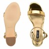 Nine West Women's ALLORA Heeled Sandal, Bronze 750, 8.5