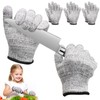 BORISCA 3 Pairs of Level 5 Cut Protection Gloves Children,