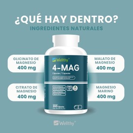 💊⚡ Wellthy 4-Mag 300 Caps | 4 Tipos de Magnesio para Energía, Relajación & Bienestar 🧠💪🌙