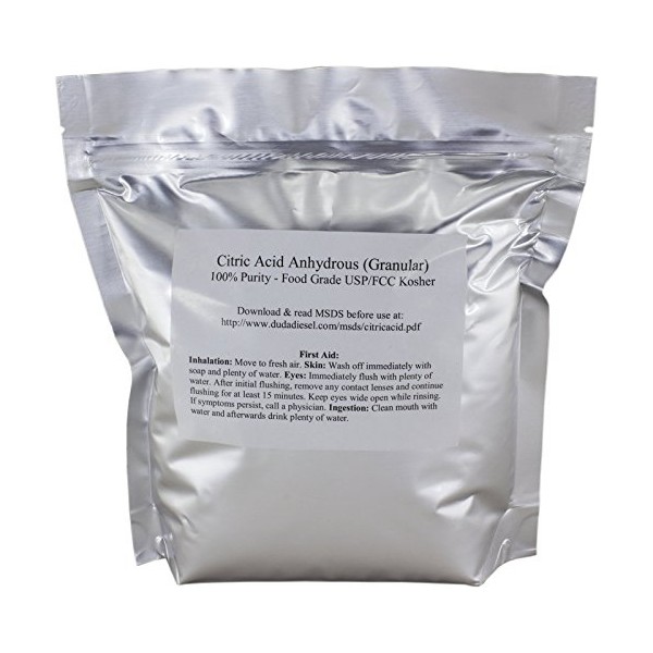 Duda Energy 5caf Pure Citric Acid Food Grade FCC/USP Anhydrous