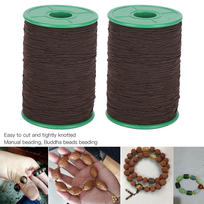 2 Roll Elastic Cord Beading Thread Bracelet Necklace Bead Making