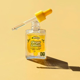 Allways Drops Natural Ginger Lemon Water Enhancer | Sugar-Free, Zero Calories, Monk Fruit Sweetened | Glass Bottle for On-the-Go Hydration | Kids & Adults | 50 Servings