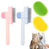Cat Comb, Cat Grooming Brush, Self-Cleaning Flea Comb, Multi-Functional Pet