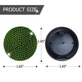 1 Pack Car Engine Start Stop Button Cover, Anti-Scratch Car Button Decoration Ring, Bling Push Start Button Ignition Protective Cover Universal All Car (Green)