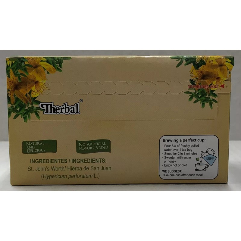 Therbal Te Hierba Tea St. John's Worth infusion herbs 25