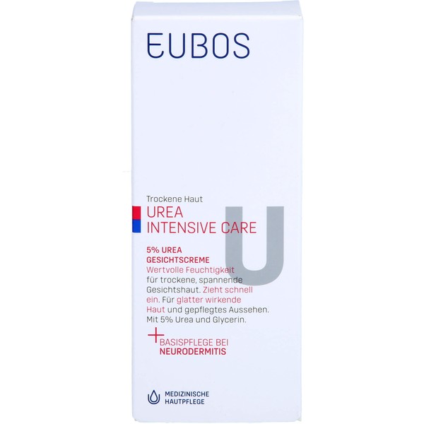 EUBOS Trockene Haut Urea 5% Gesichtscreme, 50 ml CRE
