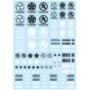 Hikyu Parts JPN Decal 00 Dark Gray 1 Piece Plastic