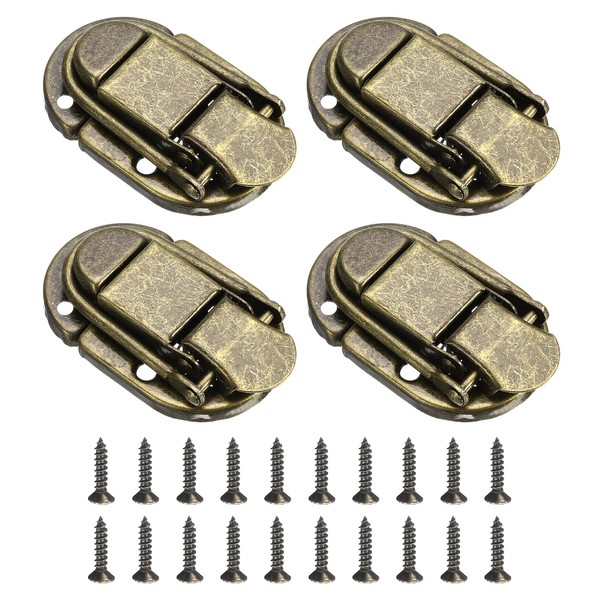 uxcell 4 Pcs Duck-Billed Hasp Lock, 55 x 35mm Decorative
