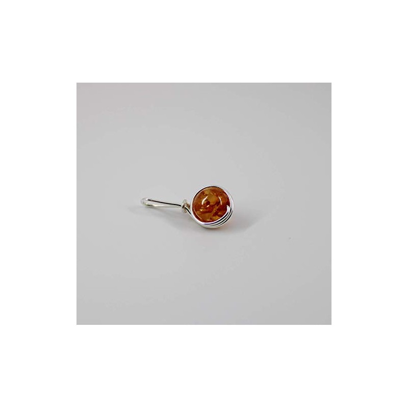 Silver-Plated Amber Tendre Pendant