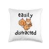 Table Talk Life Coaching Funny ADHD Easily Distracted Throw Pillow,