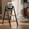 SOLADDER 3 Step Ladder, Anti-Slip and Lightweight Foldable Step Stool