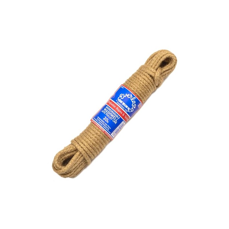 EVERLASTO 'Washwell' Natural Jute Clothes Line Washing Line Pulley Line
