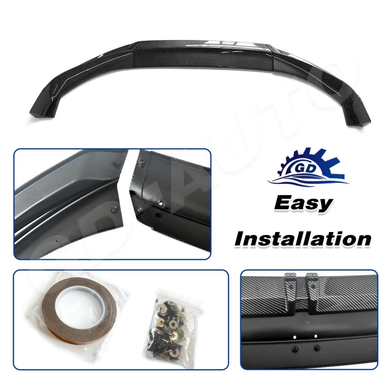 GD-AUTO Front Spoiler Lip Splitter Body Kit For 2021-2023 Mustang