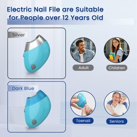 Electric Nail Clipper, Electric Nail Trimmer with Replacement Blade Heads, Electric Toenail Clippers with Magnetic Cover, Nail Scraps Storage, Electric Nail File for Adult, Seniors
