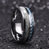 King Will METEOR 8mm Silver Meteorite Tungsten Carbide Wedding Ring