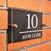 Badgemaster Layered Glass Effect Modern Anthracite Acrylic House Number Sign