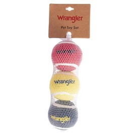 Wrangler Tennis Balls for Dogs – 3-Pack Non-Toxic Rubber Fetch Balls - High-Visibility Fetch Toys for Dogs - Standard 2.5" Size - Interactive Dog Toys and Breeds