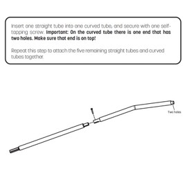 Skywalker Trampolines Lower Enclosure Straight Tube, Pack of 2, Metal color, Part #4201