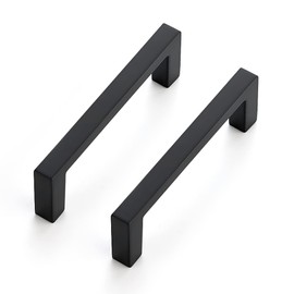 Ravinte 30 Pack Matte Black Cabinet Pulls - 3 Inch Hole Centers Slim Drawer Handles - Square Kitchen Hardware for Cabinets and Cupboards