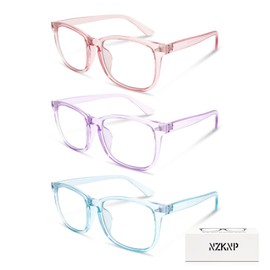 Blue Light Blocking Reading Glasses 3 Clear Lens Glasses for Women Anti Blue Light Glasses Women Gaming Glasses for Men Glasses for Computer Eye Strain Cute Blue Light Glasses Bluelight Glasses Mens