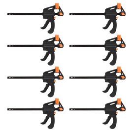 LISHINE 4 Inch Bar Clamps for Woodworking, 8 Pack Quick Grip Clamps Trigger Clamp One Handed Ratchet Clamp, Mini Small Bar Clamp for Craft