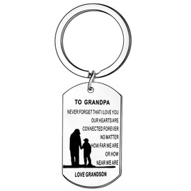 Hgreiwgk Grandpa Keyring Gifts Father's Day Gifts for Grandad Keyring Gifts for Grandpa Christmas Birthday Gifts from Granddaughter Grandson Grandpa Present