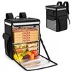 Insulated Food Delivery Backpack, Insulated Bag with Removable Divider, Reflective
