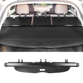 IKON MOTORSPORTS Cargo Cover, Compatible with 2007-2011 Honda CR-V, Factory Style Black Retractable Rear Security Trunk Cover Privacy Shield